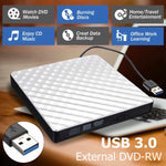 External USB 3.0 DVD RW CD Writer Slim Carbon Grain Drive Burner