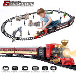 Electric Train Toy Car Railway and Tracks