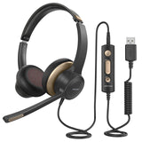 Mpow HC6 USB Wired Headset 3.5mm On-Ear Computer Headphone