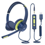 Mpow HC6 USB Wired Headset 3.5mm On-Ear Computer Headphone