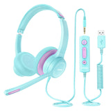 Mpow HC6 USB Wired Headset 3.5mm On-Ear Computer Headphone