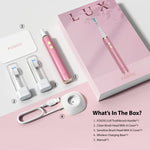 FOSOO LUX Rechargeable Electric Toothbrush 120 Days Battery Life for Travel 38000 VPM