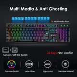 Gaming Mechanical Keyboard  Feel Rainbow LED Backlight