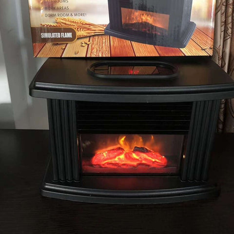 1000W Electric Fireplace Log Burning Fire Flame Effect Heater