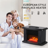 1000W Electric Fireplace Log Burning Fire Flame Effect Heater