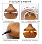 300ml Car Humidifier Wood Grain