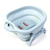 Foot Massager Foot Bath Tub Water Spa Plastic Foot Basin For Soaking Foot Toe Nails Ankles Foldable &amp;Portable Foot Tub